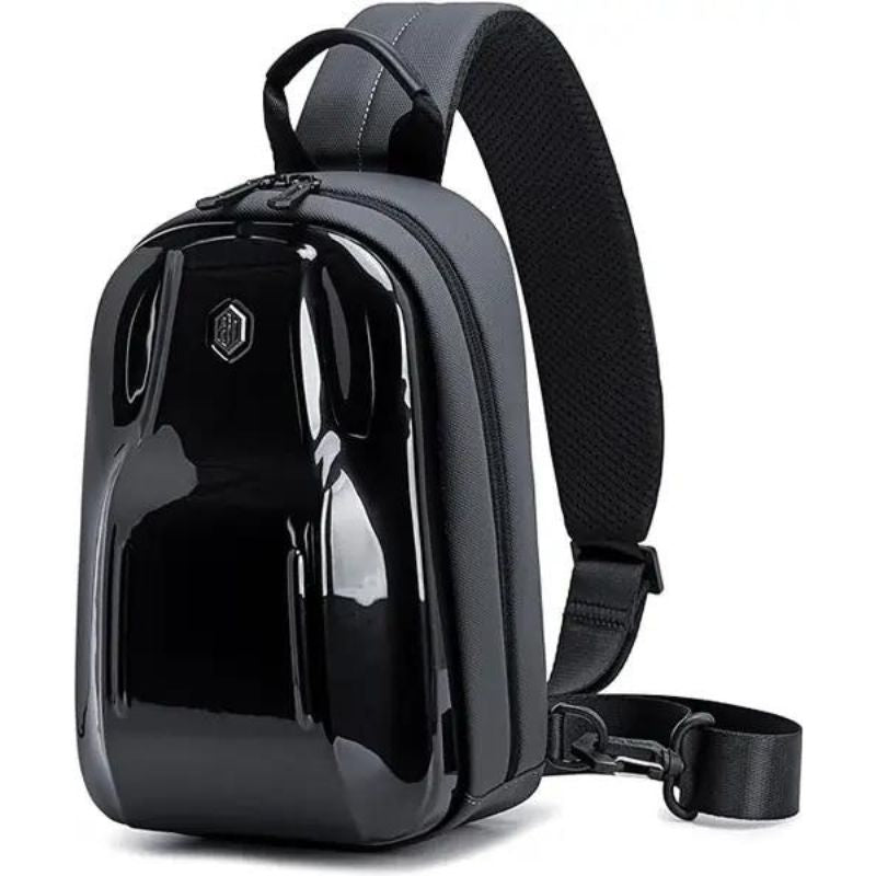 Arctic Hunter Glossy Hard Shell Sling Bag - Water Resistant Anti-Theft Unisex Cross-Body Shoulder Bag for Travel, Business & Casual Use, XB00551