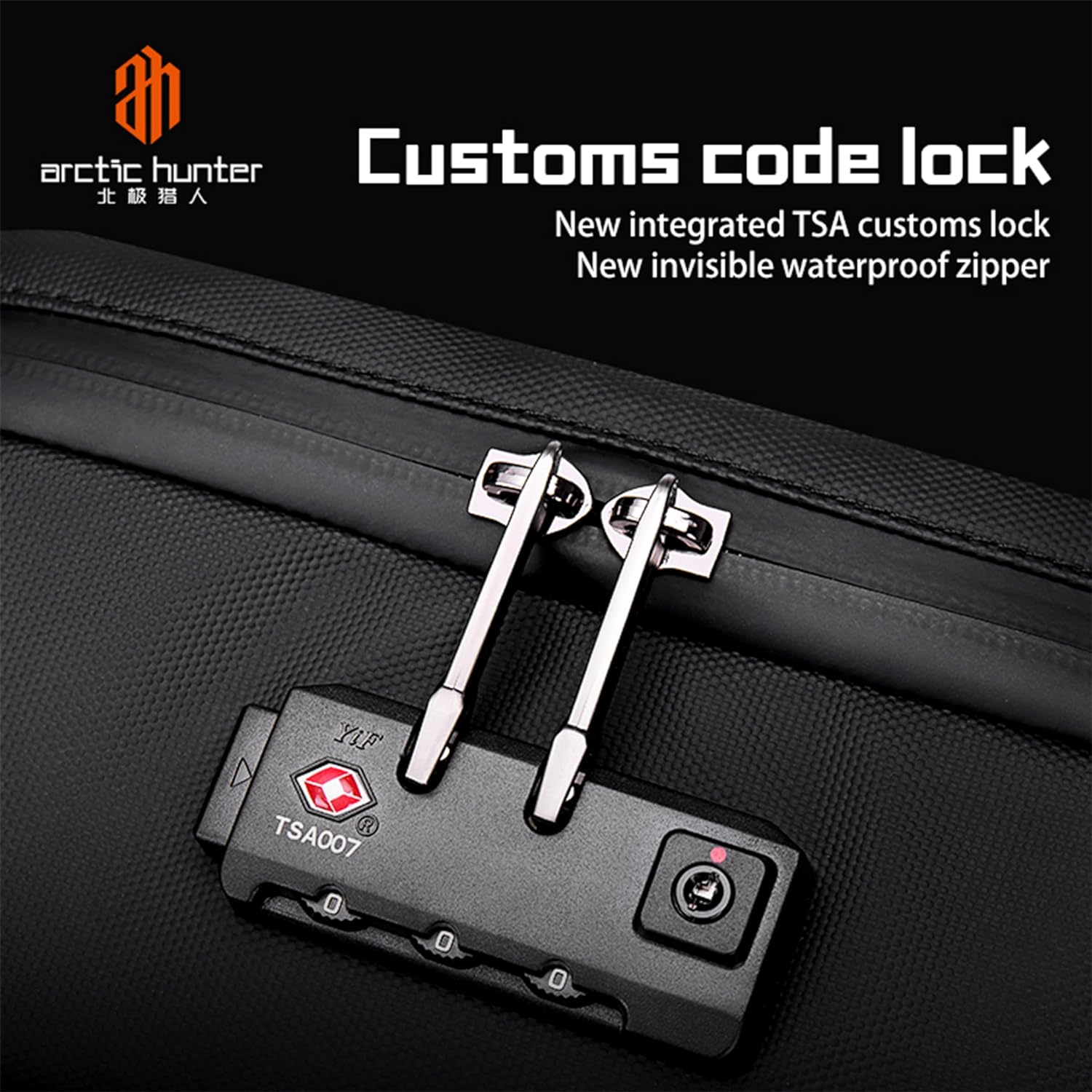 Arctic Hunter Semi Hard Gaming Backpack with Built in TSA lock Water Resistant Anti-Theft 15.6 inch Laptop Backpack for Men and Women, B00451