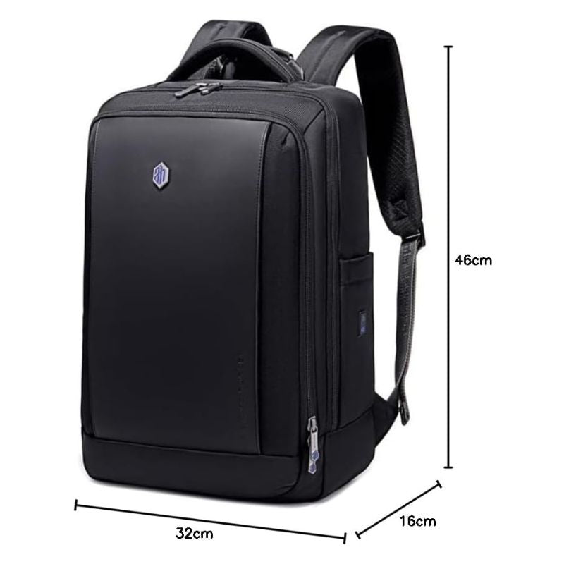 Arctic Hunter 180° Opening Anti-Theft Business Travel Laptop Backpack – 17 Inch Water Repellant Multifunctional Backpack For Men And Women, B00550 Black