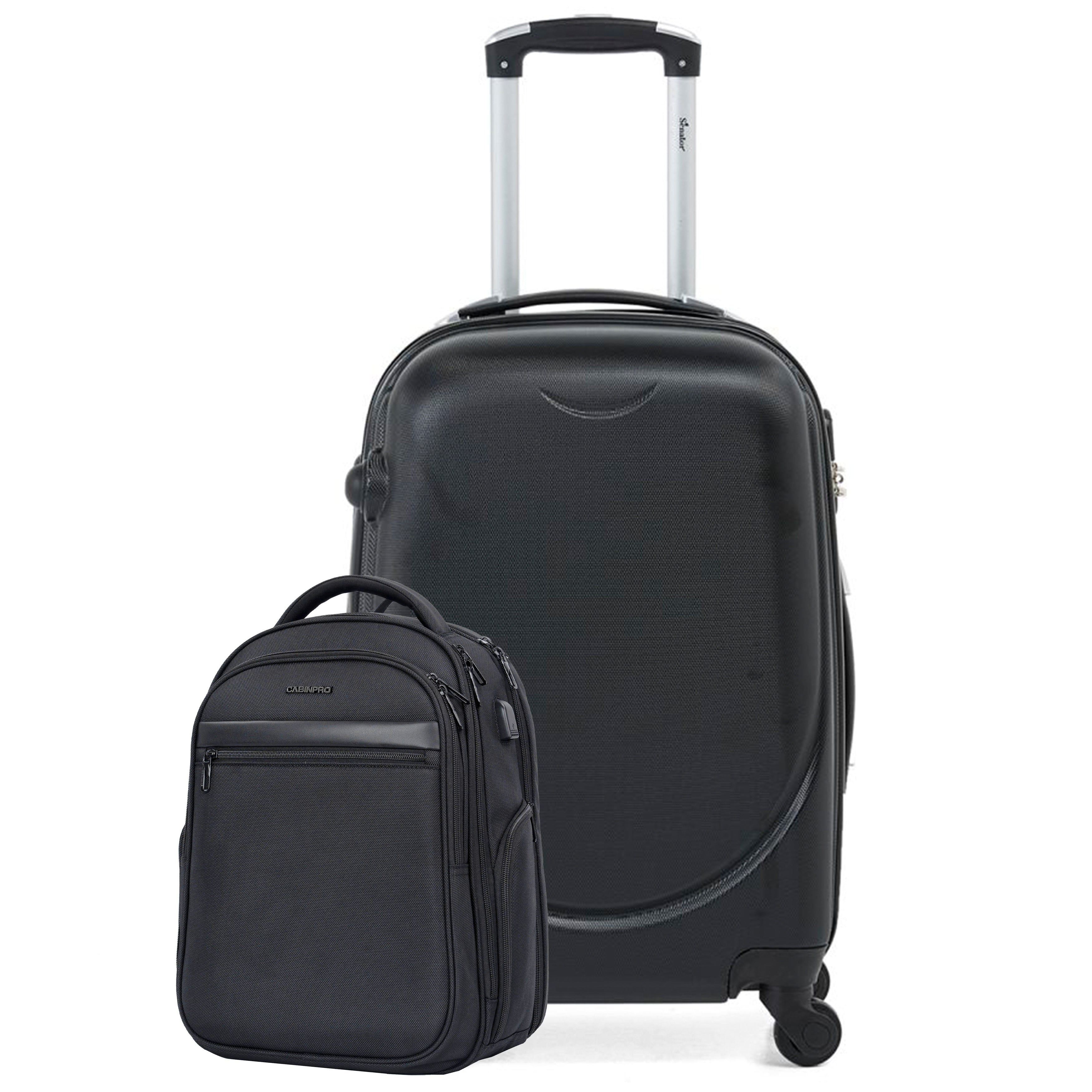 TROLLEY BAG AND BACKPACK COMBO - KH134-24_BLK-CP012_COMBO