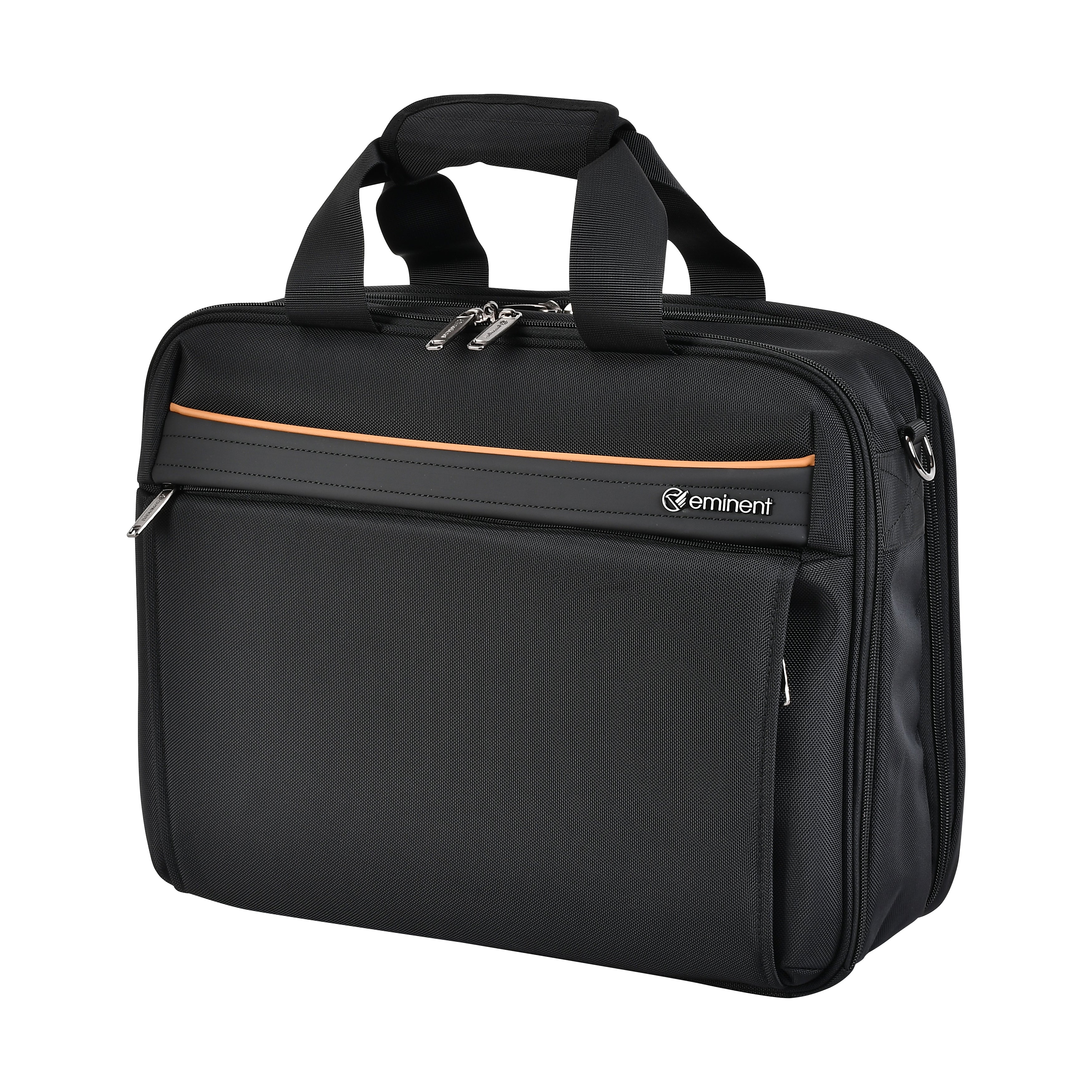 Eminent Premium Polyester Shoulder Laptop Bag 17 Inch Light Weight 180° Opening Business Laptop Briefcase for Men Women on Travel Business, S0790-17