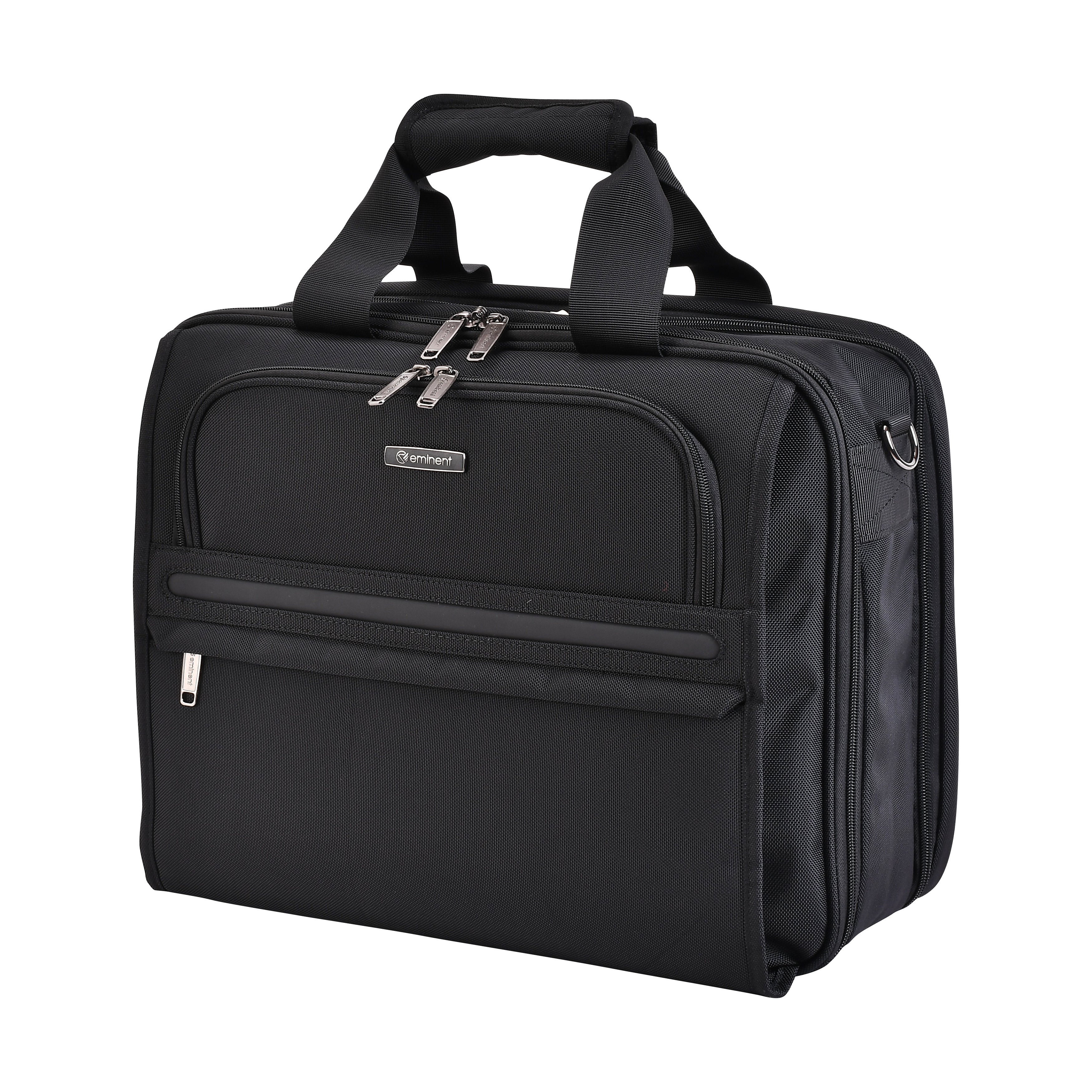 Eminent Premium 17inch Shoulder Business Laptop Bag Polyester Light Weight 180° Opening Business Laptop Case for Men Women on Travel Business, V322-17