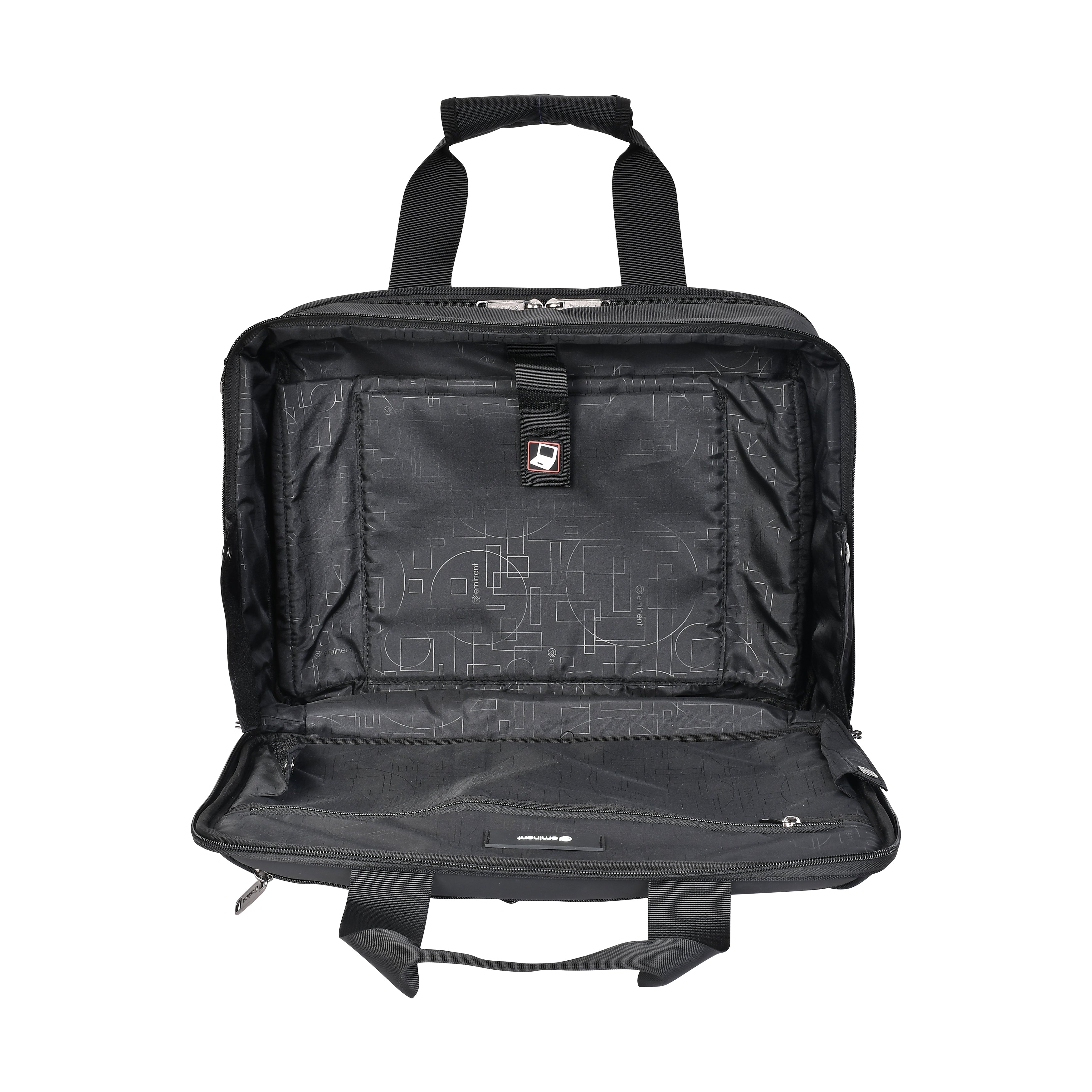 Eminent Premium 17inch Shoulder Laptop Bag Polyester Light Weight 180° Opening Business Laptop Case for Men Women on Travel Business, V368B-17