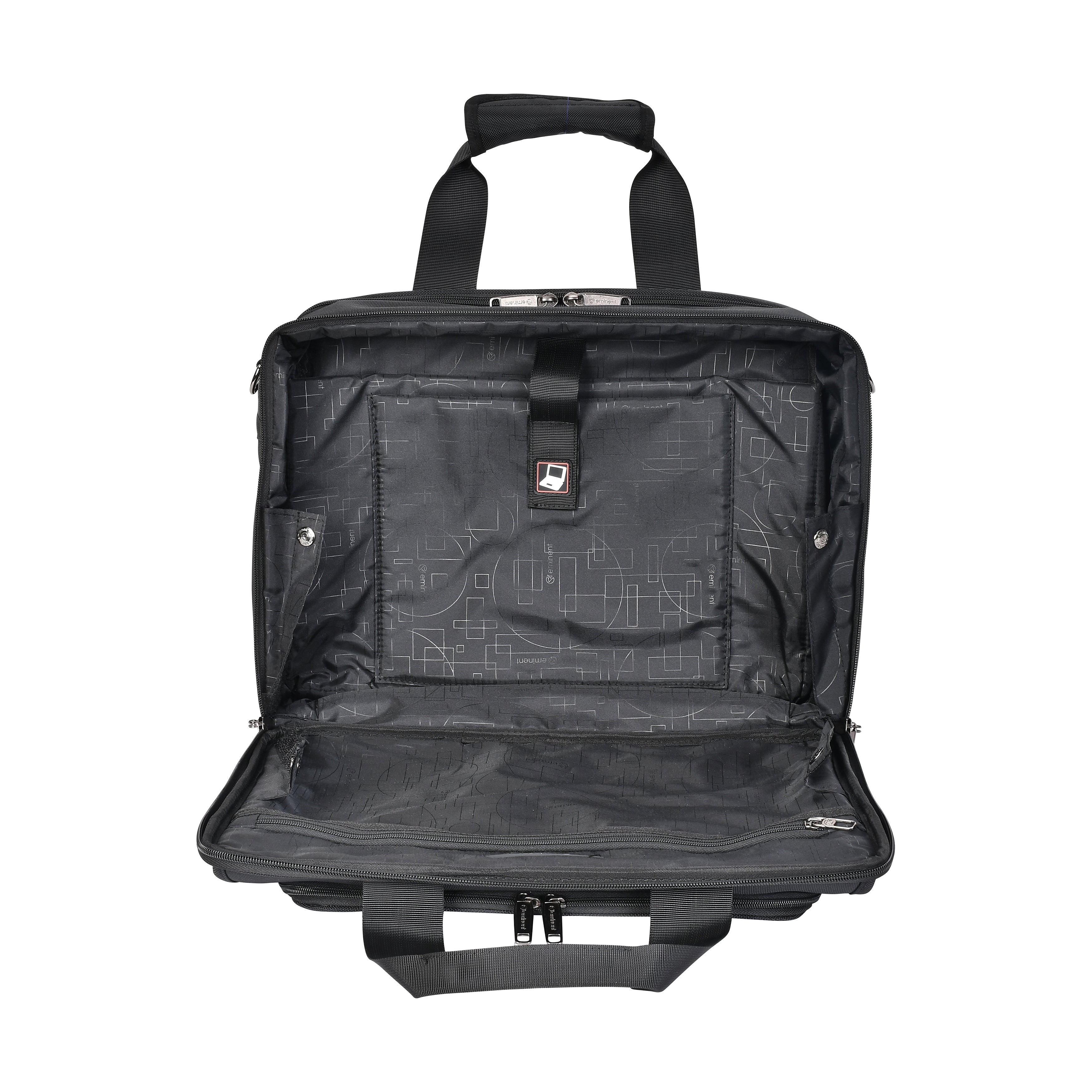 Eminent Premium Polyester Laptop Bag 17 Inch Light Weight 180° Opening Business Laptop Case for Men Women on Travel Business, V612-17
