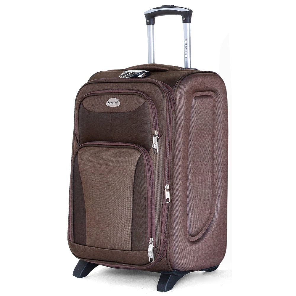 THEELEGANT Trolley Bags, 20+24 Inch, 51+61CM, Combo Set, Travel Bag Suitcase  (pack of 2) Cabin Suitcase - 25 inch BROWN - Price in India