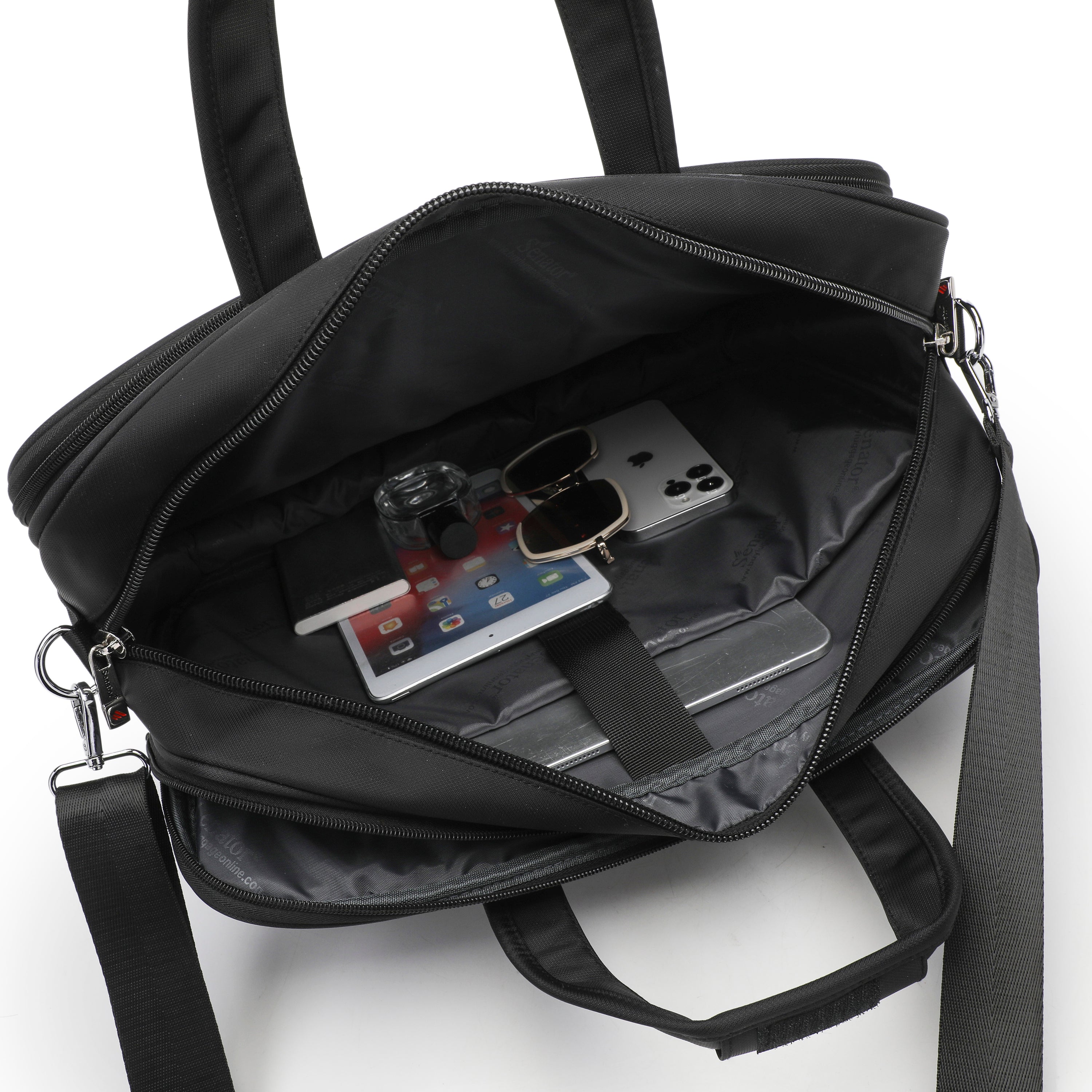 Senator 17 Inch Nylon Laptop Carrying Case Lightweight Water-Resistant Bag and Adjustable Shoulder Straps Laptop Bag Business College School Students KH8046