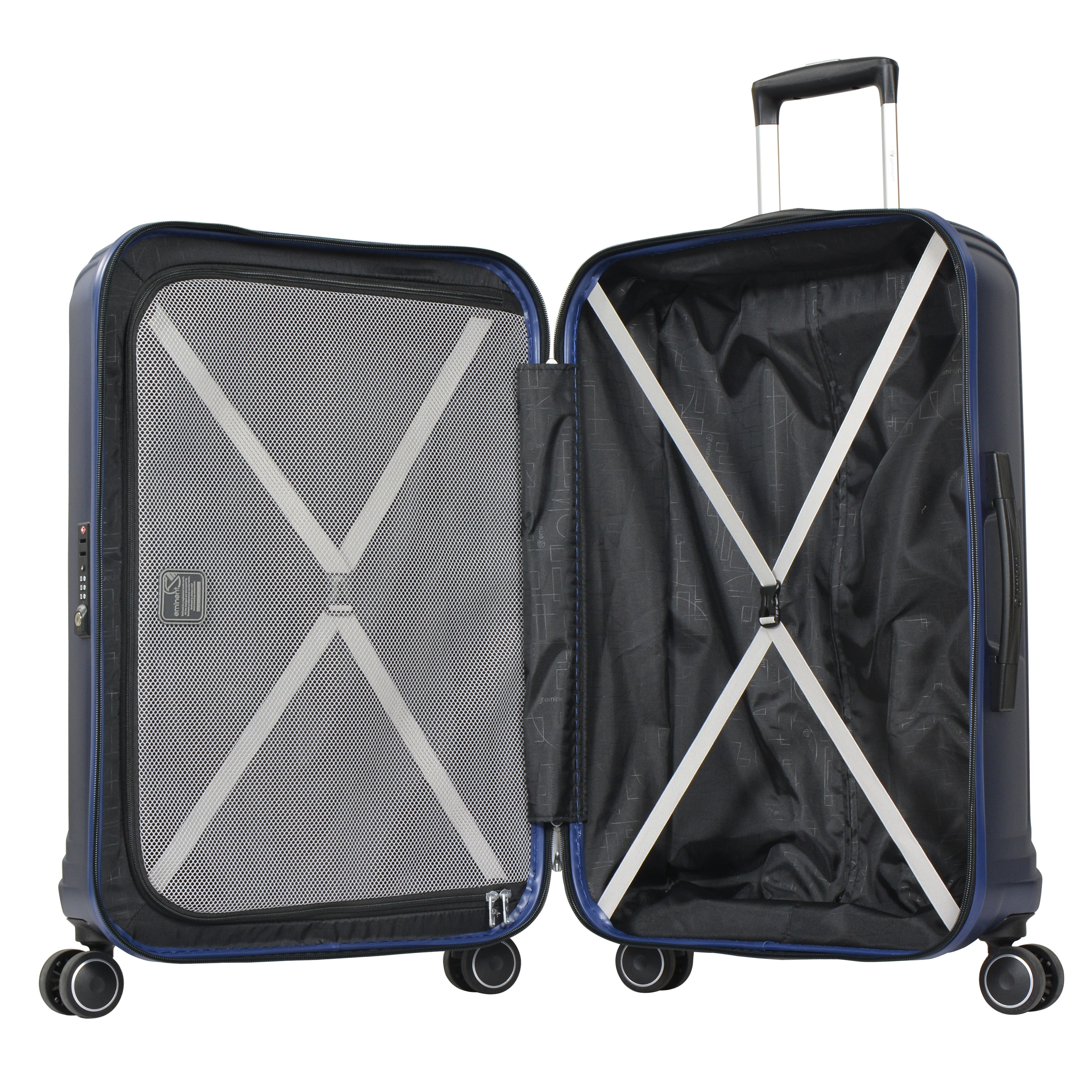 24" PC Zipper Spinner checked baggage trolley by Eminent (KJ09-24) - buyluggageonline