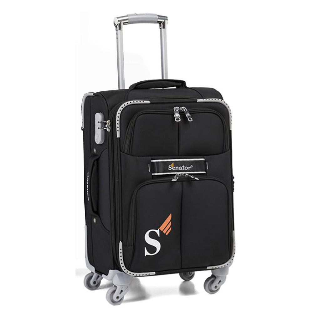 Senator Fashionable luggage soft spinner 4 wheels trolley case (LL003)