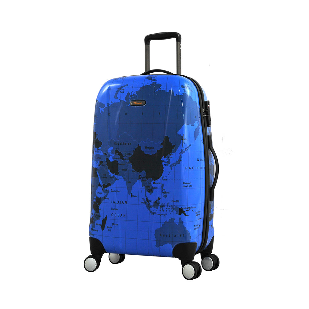 Eminent checked luggage 29 inch Map print PC Spinner Trolley (KD71M-Map-29) - buyluggageonline
