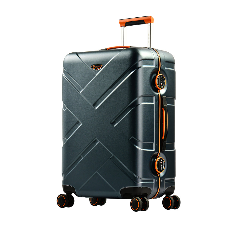 Eminent baggage check in 28" PC Matt nile 4 twin wheels trolley (E9PO-28) - buyluggageonline