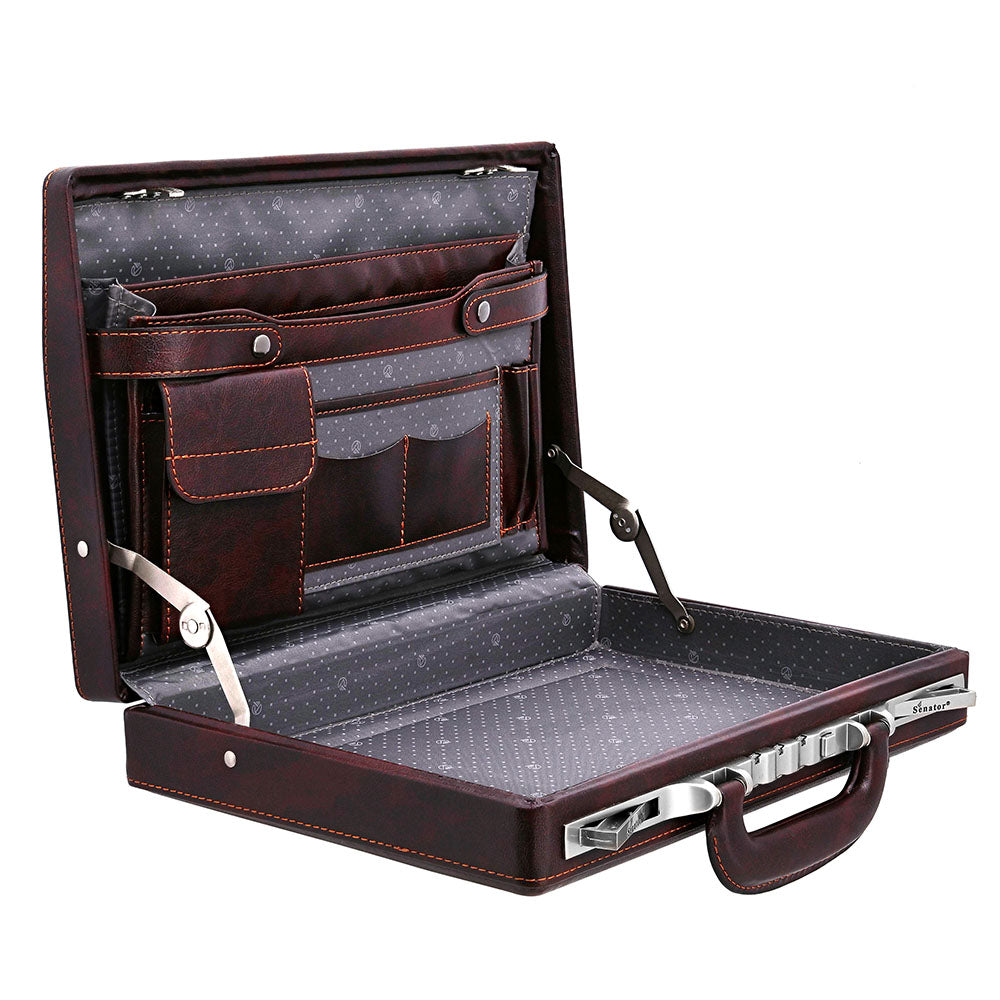 Leather Senator Bulletproof Briefcase